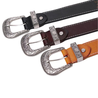 Belt Leather Gravee Western For Women Ou Men Model Blaise by Zictor