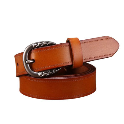 Smooth Belt For Women - Triangle Buckle - Model Mathis