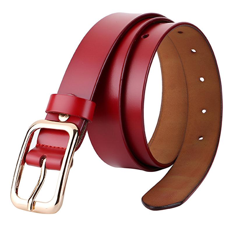 Belt Leather Lisse For Women TO Buckle Single Model Keely by Zictor