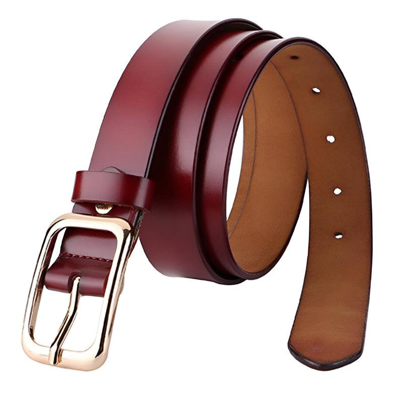 Belt Leather Lisse For Women TO Buckle Single Model Keely by Zictor
