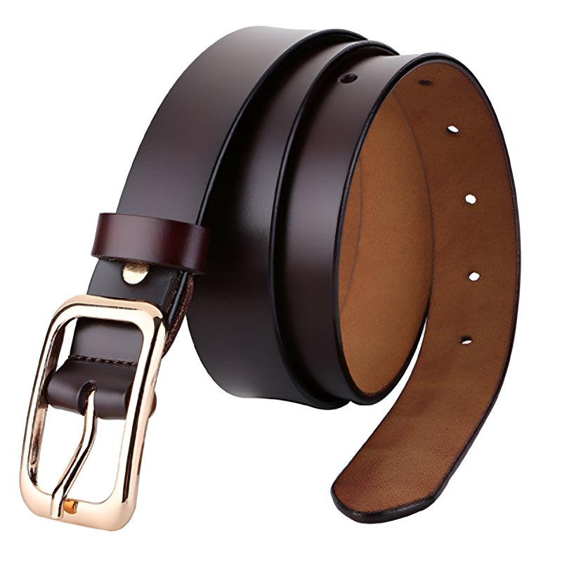 Belt Leather Lisse For Women TO Buckle Single Model Keely by Zictor