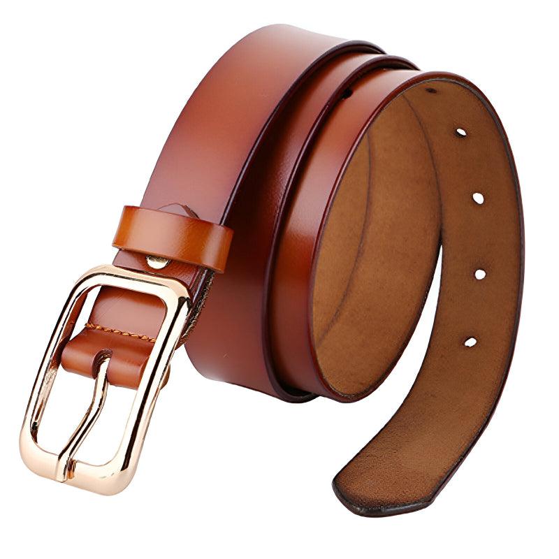Belt Leather Lisse For Women TO Buckle Single Model Keely by Zictor