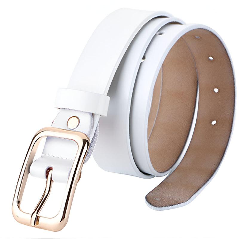 Belt Leather Lisse For Women TO Buckle Single Model Keely by Zictor