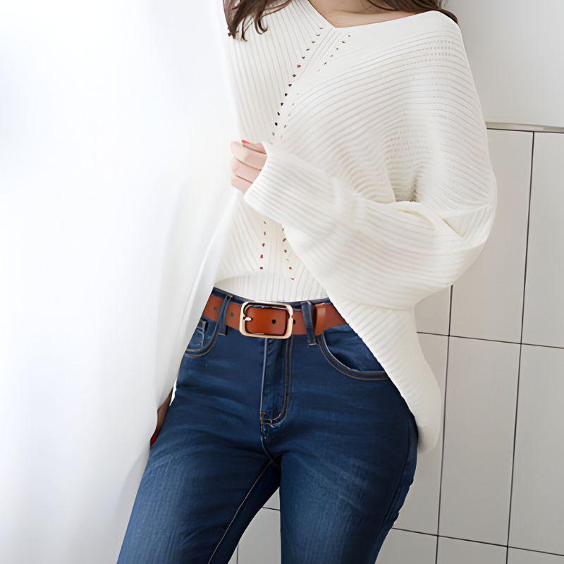 Belt Leather Lisse For Women TO Buckle Single Model Keely by Zictor