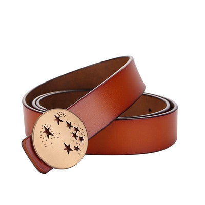 Belt With Clip Star Gold Buckle - Model Ruby