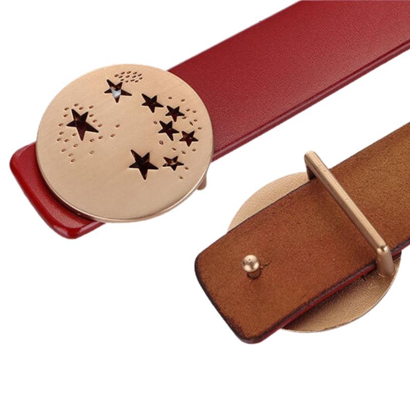 Belt Leather Buckle Clip Etoiles For Women Model Ruby by Zictor