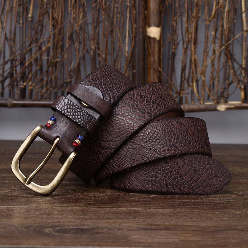 Belt in leather, model Auri - Zictor