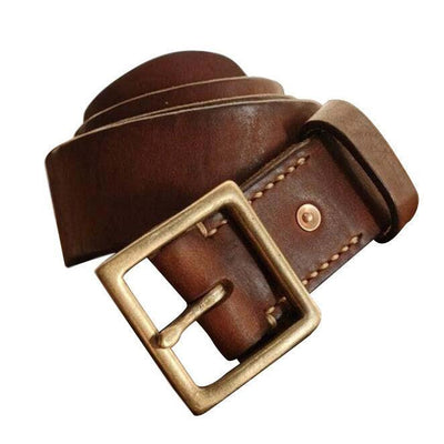Full - Grain Belt for Women Gold Buckle - Model Eka