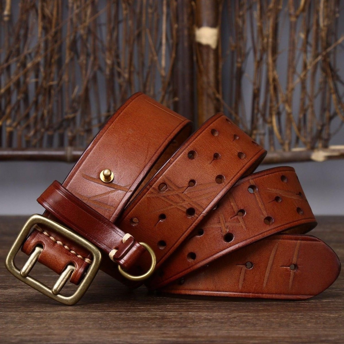 Belt in leather, model KingsSimranyany - Zictor