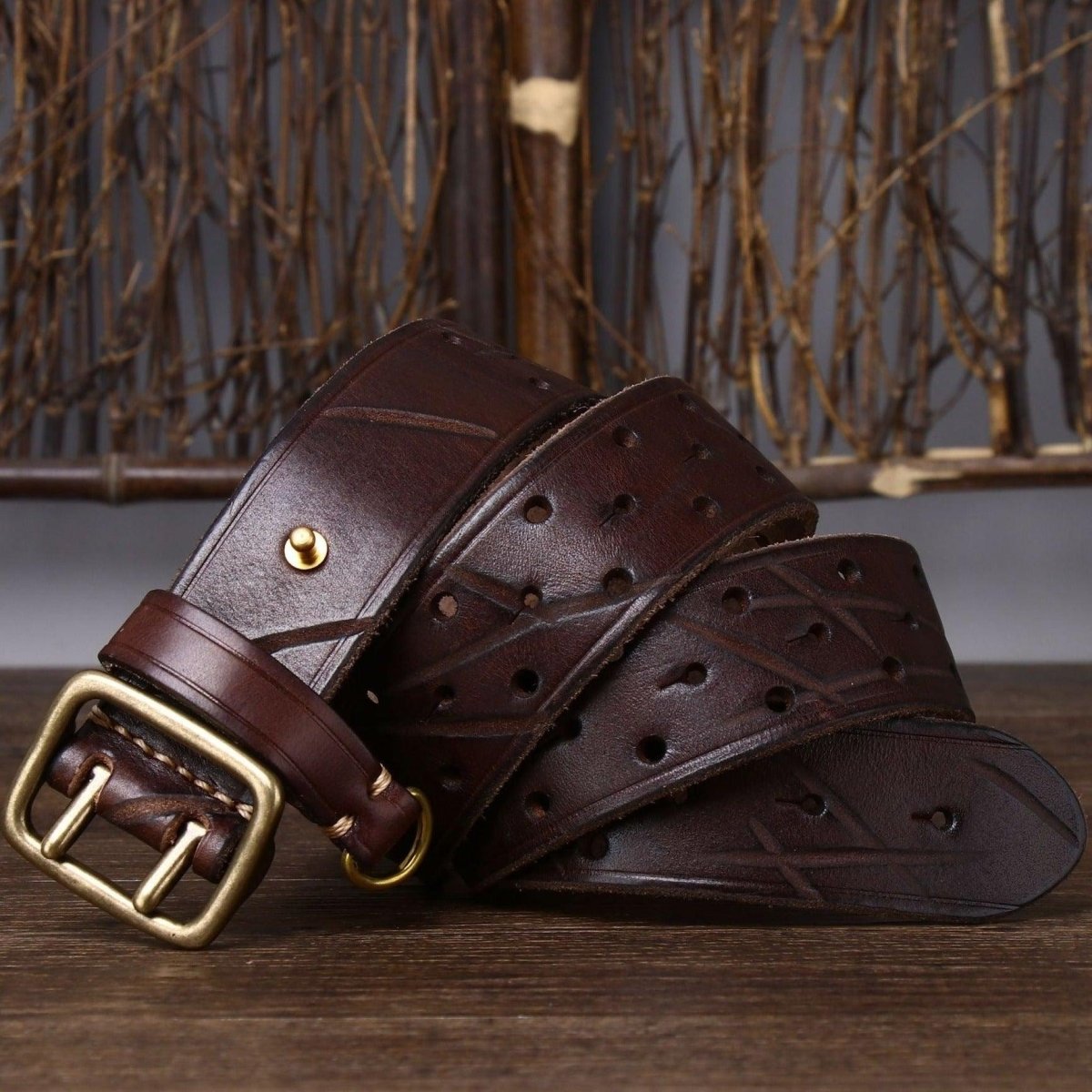 Belt in leather, model KingsSimranyany - Zictor