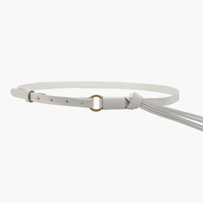 Belt in leather ornée d'a pompon for women, model BChenne - Zictor
