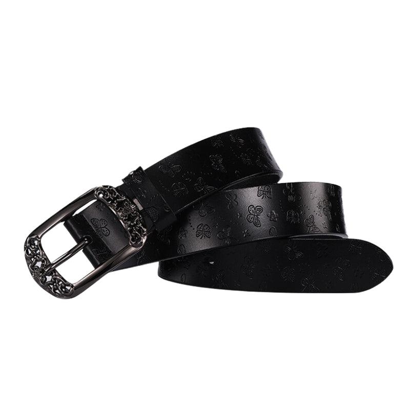 Belt Leather Papillons For Women Buckle Florale Model Budi by Zictor