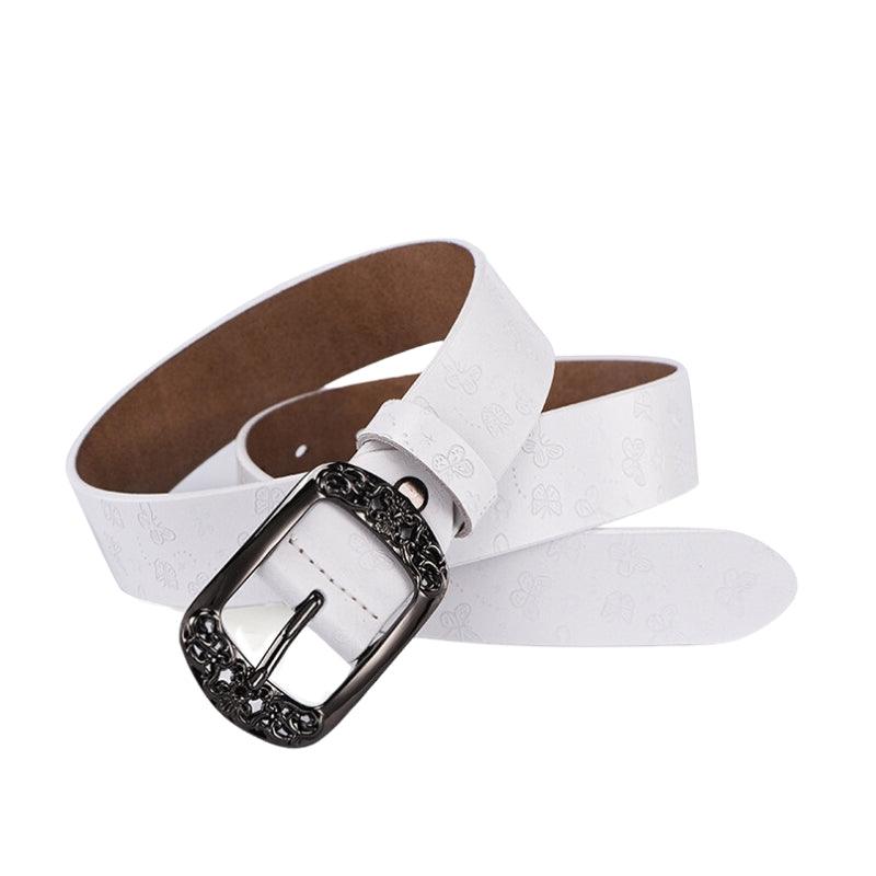 Belt Leather Papillons For Women Buckle Florale Model Budi by Zictor