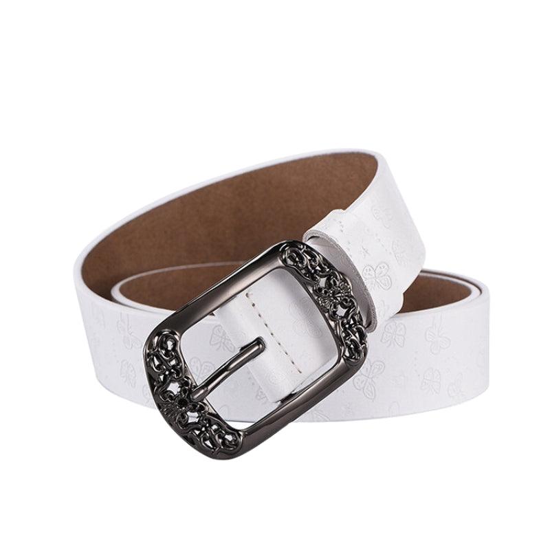 Belt Leather Papillons For Women Buckle Florale Model Budi by Zictor