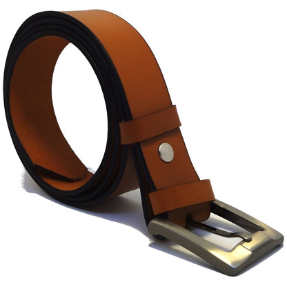 Belt in leather pleine fleure, tAndiege végétal, for men, model Keelan - Zictor
