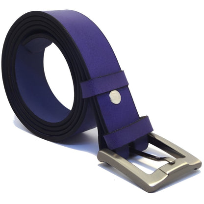Belt in leather pleine fleure, tAndiege végétal, for men, model Keelan - Zictor