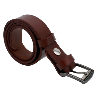 Belt in leather pleine fleure, tAndiege végétal, for men, model Landry - Zictor
