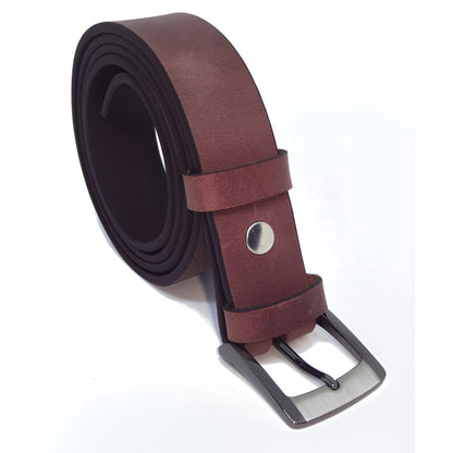 Belt in leather pleine fleure, tAndiege végétal, for men, model Gaëtan - Zictor