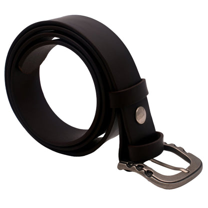 Belt in leather pleine fleure, tAndiege végétal, for men, model Théo - Zictor