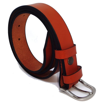 Belt in leather pleine fleure, tAndiege végétal, for men, model Niki - Zictor