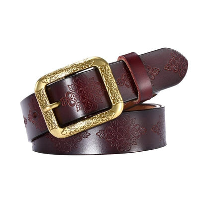 Ethnic Belt With Gold Buckle - Model Kaceee