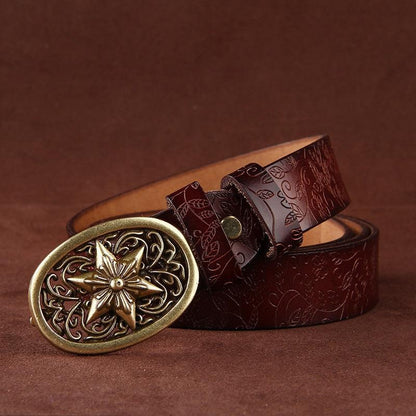 Belt Leather Style Boheme For Women Buckle Etoile Model Kelly by Zictor