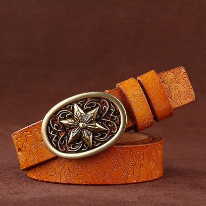 Belt Leather Style Boheme For Women Buckle Etoile Model Kelly by Zictor