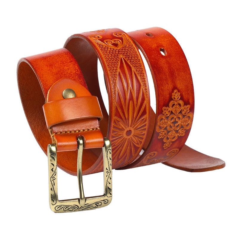 Belt in leather, texturée Style Bohème for Women ou Men, model Alaa - Zictor