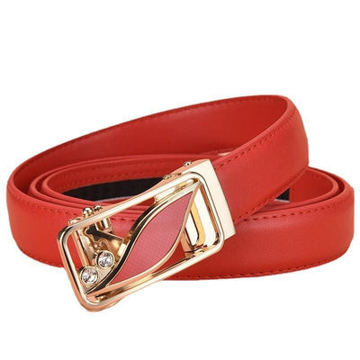 Slim Belt For Women Gold Buckle - Model Charly