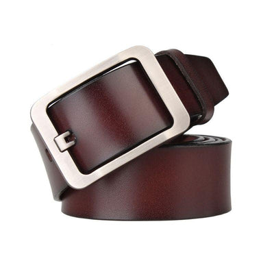 Belt With Silver Tone Prong Buckle - Model Laurin