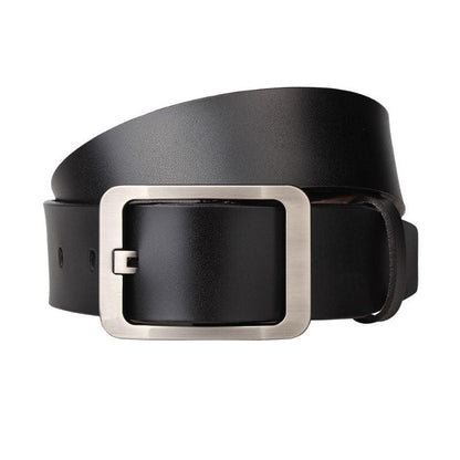 Belt in leather to buckle prong ajourée for Men, model Laurin - Zictor