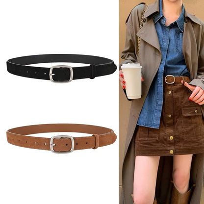 Belt Leather Veritable Suede Au Look Polyvalent Model Gene by Zictor