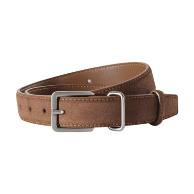 Suede Belt Silver Prong Buckle - Model Nai