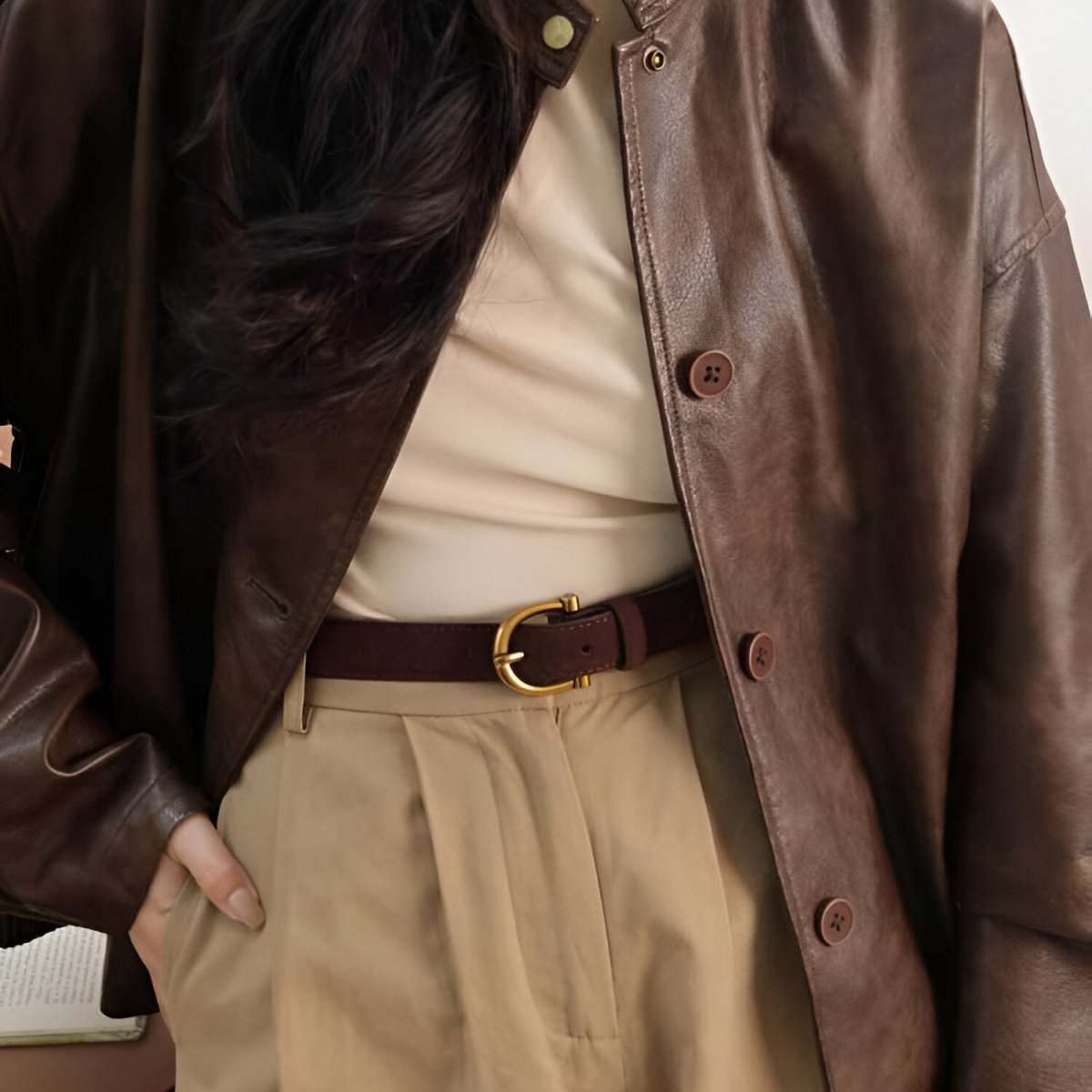 Belt Leather Veritable Suede Single And Chic Model Hawk by Zictor