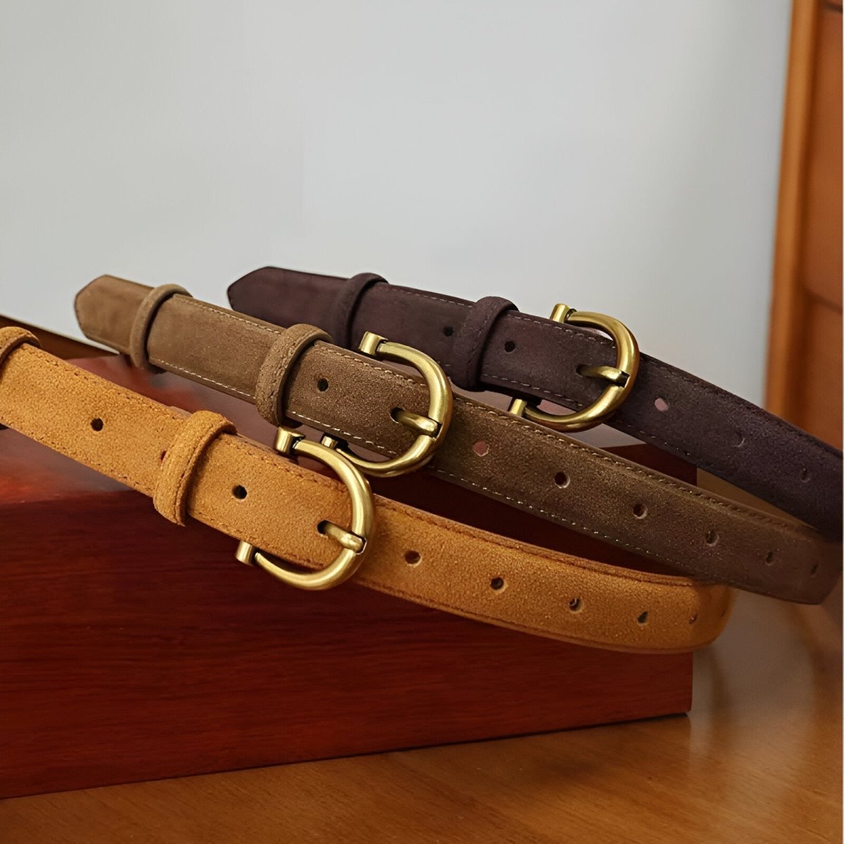 Belt Leather Veritable Suede Single And Chic Model Hawk by Zictor