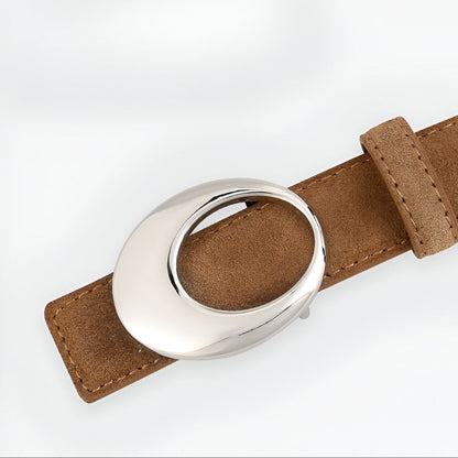 Belt Leather Veritable Suede TO Buckle Eclipse Model Ariela by Zictor