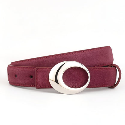 Belt in leather véritable suédé, to buckle éclipse, model Kendrixela - Zictor