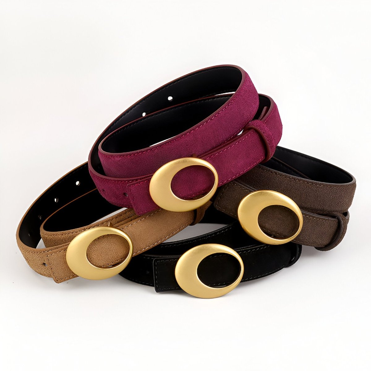 Belt Leather Veritable Suede TO Buckle Eclipse Model Ariela by Zictor