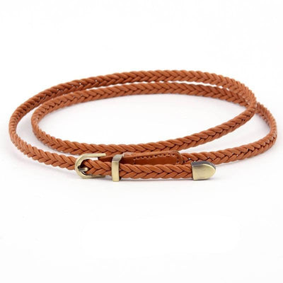 Braided Vegan Faux Sleek Belt For Women - Franky