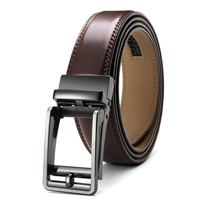 Dress Belt For Men - Silver Buckle - Model Paiton