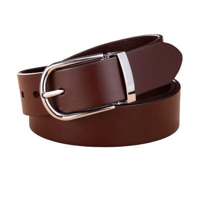 Dress Belt For Men Silver Prong Buckle - Model Jan