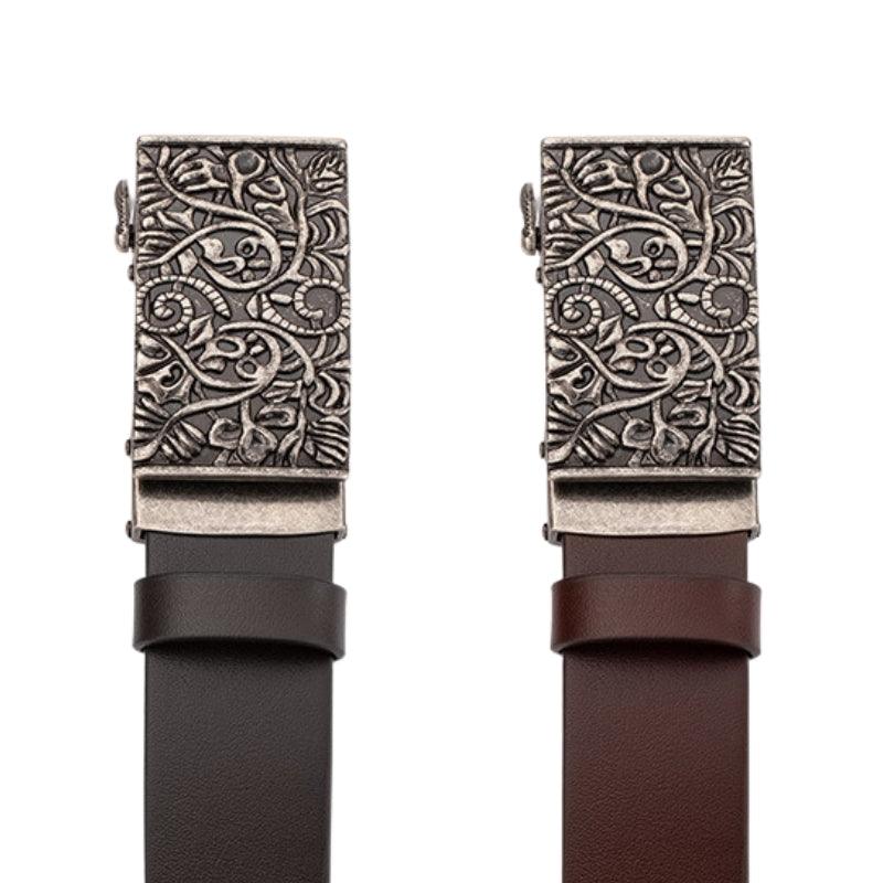Belt Leather For Men Buckle Western Model Emlyn by Zictor