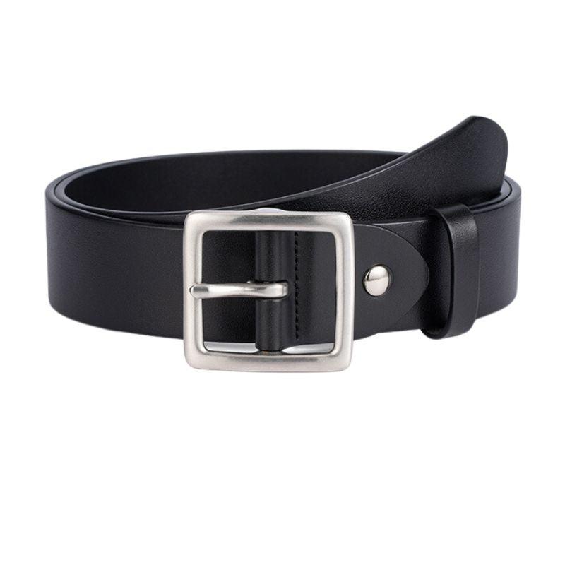 Belt Leather Buckle Carree For Men Model Onyeka by Zictor
