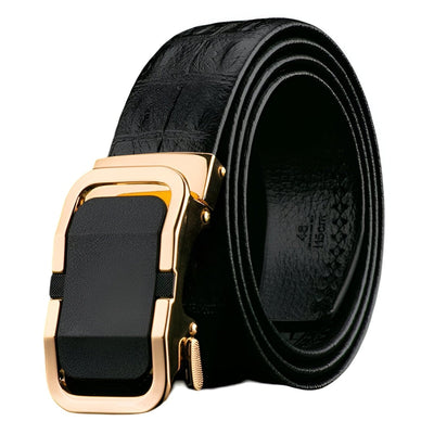 Crocodile Look Belt With Automatic Buckle - Model Shayne