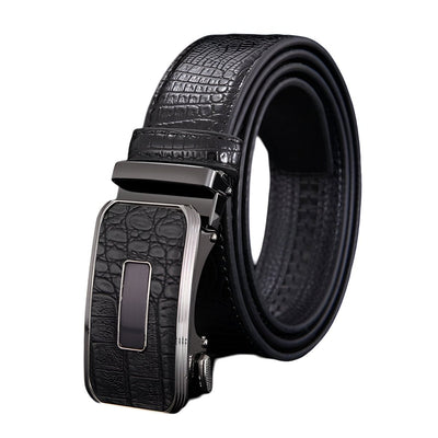 Crocodile Pattern Belt With Buckle For Men - Model Charley