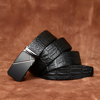 Belt Aspect Crocodile Buckle Elegante For Men Model Arie by Zictor