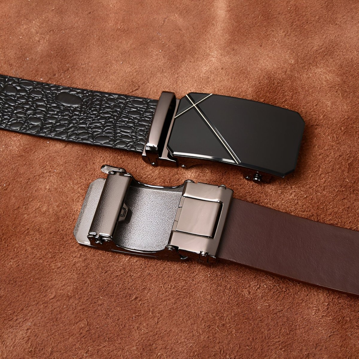 Belt Aspect Crocodile Buckle Elegante For Men Model Arie by Zictor