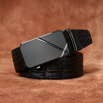 Belt Aspect Crocodile Buckle Elegante For Men Model Arie by Zictor