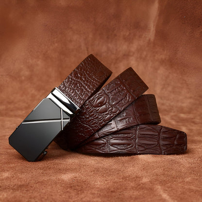 Belt Aspect Crocodile Buckle Elegante For Men Model Arie by Zictor