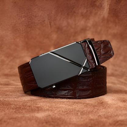 Belt Aspect Crocodile Buckle Elegante For Men Model Arie by Zictor